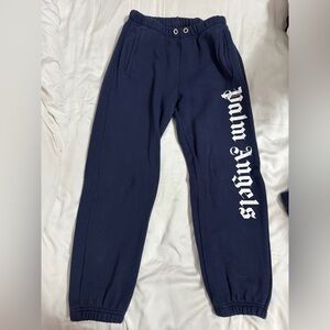 Palm Angels Kids Deep Blue Sweatpants